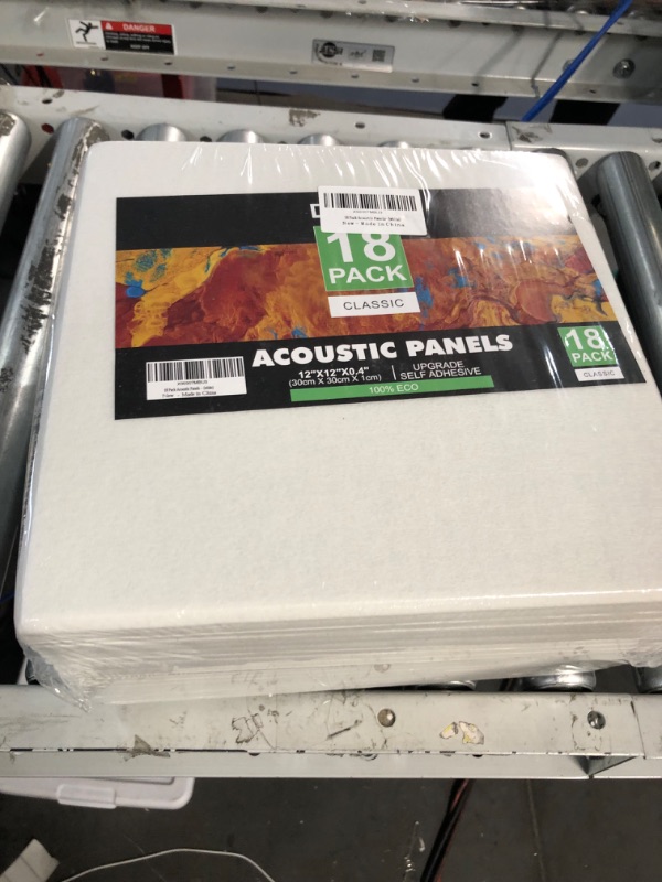 Photo 2 of 18 Pack White Acoustic Panels 12"X12"X 0.4"Soundproof Wall Panels