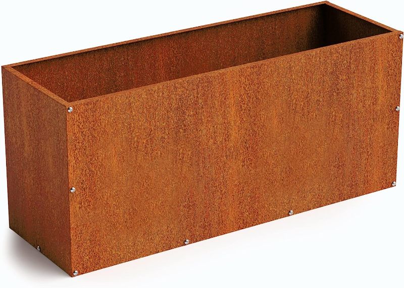 Photo 1 of  Corten Steel Rectangular Outdoor Planter Box