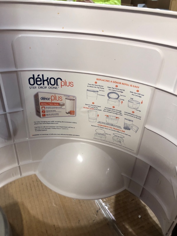 Photo 4 of Dekor Plus Hands-Free Diaper Pail  White 