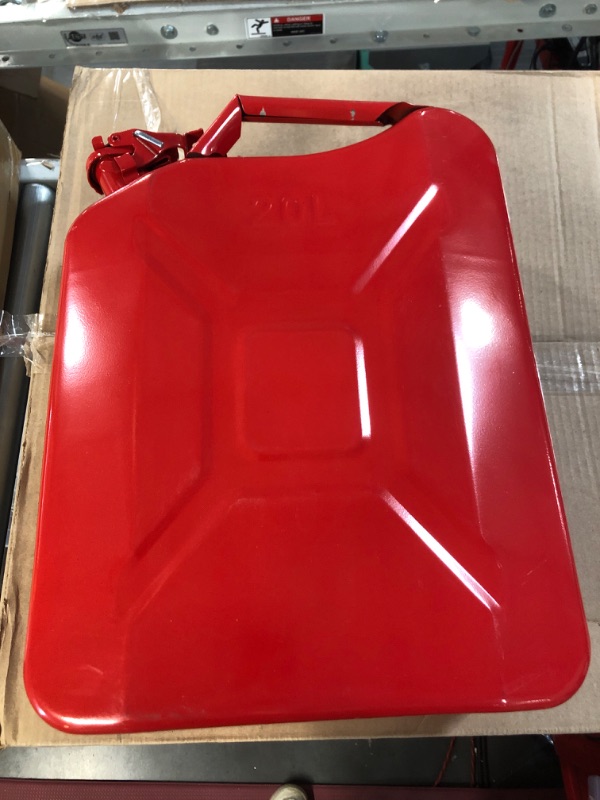 Photo 1 of (READ NOTES) Winado 20L 5 Gallon Metal Gas Can Fuel Tank Can Petrol Diesel Storage - Red