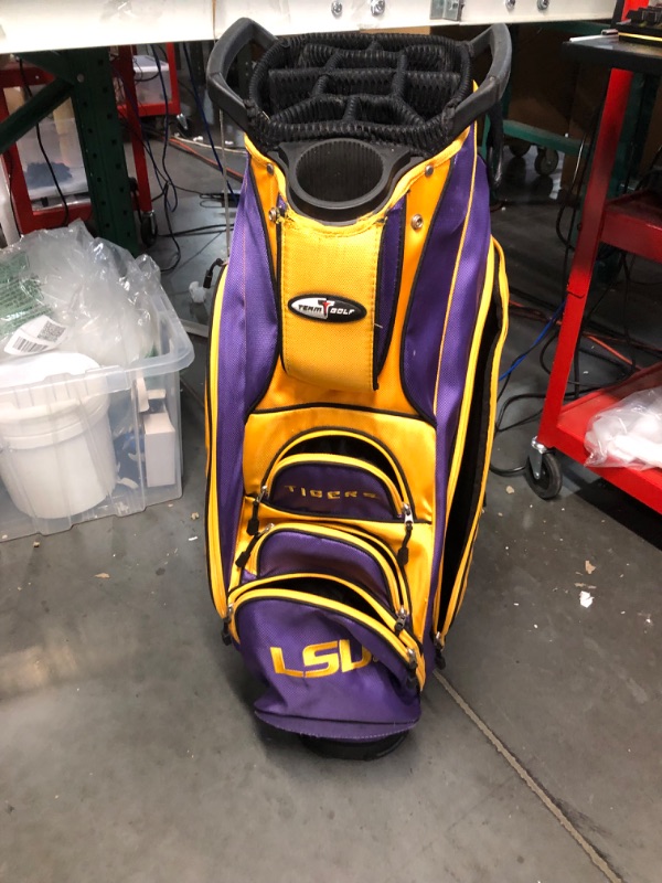 Photo 4 of (DAMAGED) Team Effort NCAA The Bucket III Cooler Cart Golf Bag LSU Tigers