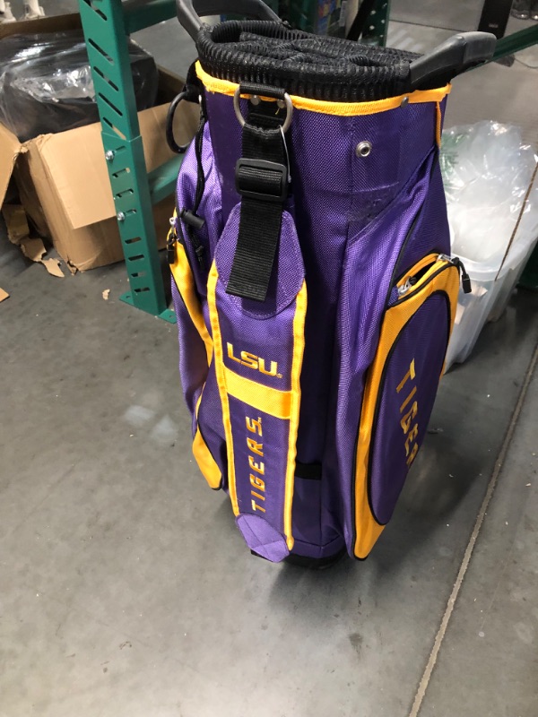 Photo 2 of (DAMAGED) Team Effort NCAA The Bucket III Cooler Cart Golf Bag LSU Tigers