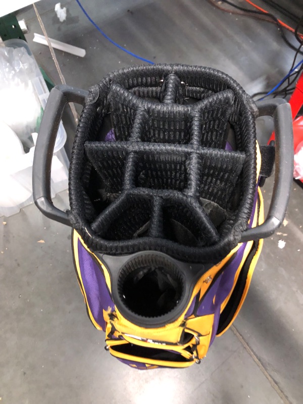 Photo 3 of (DAMAGED) Team Effort NCAA The Bucket III Cooler Cart Golf Bag LSU Tigers