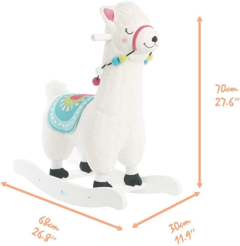 Photo 1 of Baby Rocking Horse - Pink Alpaca Baby Plush Rocker Toys,