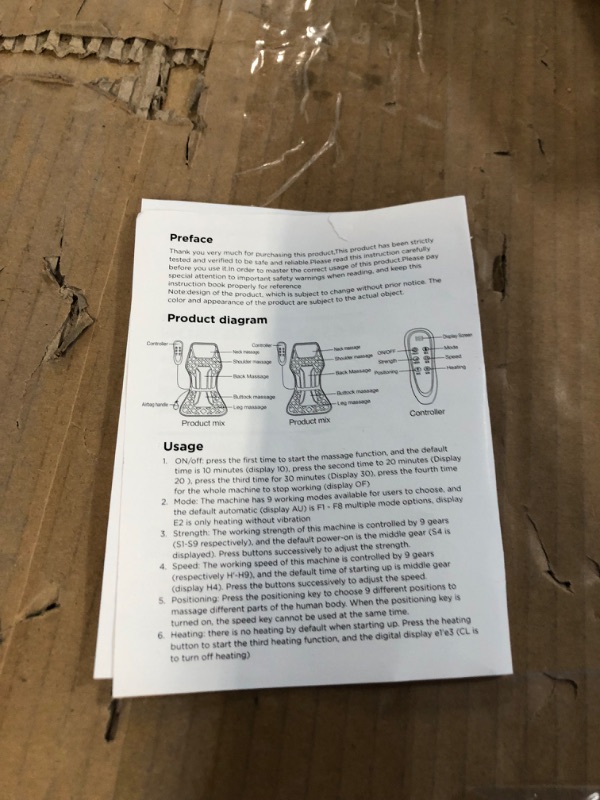 Photo 2 of AOVOJRM Vibration Back Massager with Heat ,Massage Chair Pad,9 Vibration Massage Nodes & 2 Heat Levels, Chair Seat Massager