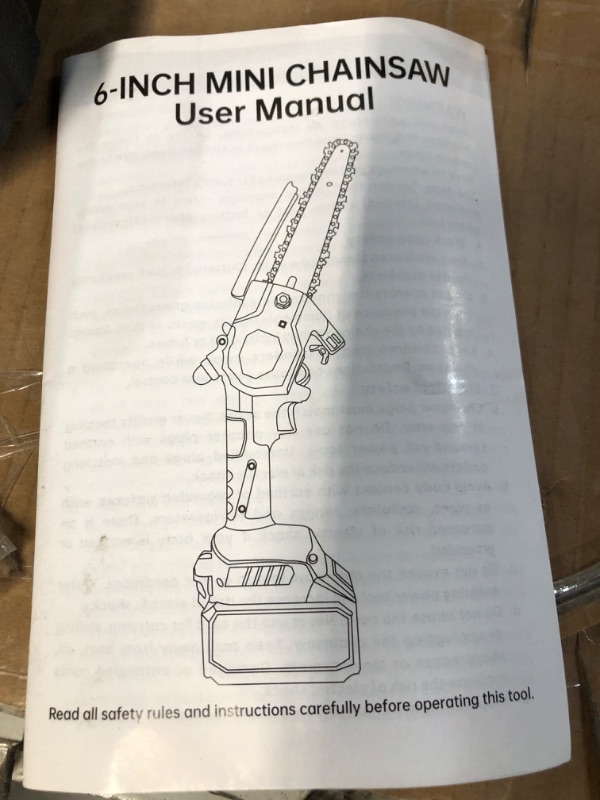 Photo 2 of ?UPGRADE 2022?Mini Chainsaw, 6-Inch Brushless Cordless Chainsaw with Oil System, Electric Chainsaw Powered by 2Pcs 21V 2.0Ah Batteries,