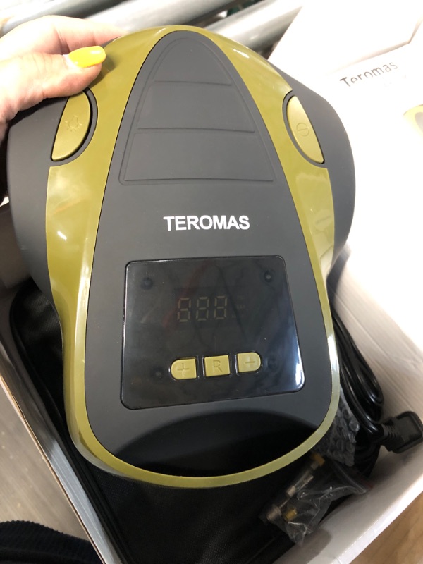 Photo 1 of TEROMAS Tire Inflator Air Compressor, Portable DC/AC Air Pump for Car Gauge (Green)