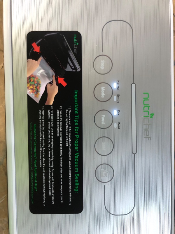 Photo 2 of [Brand New] NutriChef PKVS Sealer | Automatic Vacuum Air Sealing System - (Silver) 12", 