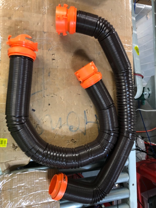 Photo 2 of [See Notes] Camco RhinoFLEX 20-Foot RV Sewer Hose Kit | Features Pre-Attached Bayonet Fittings