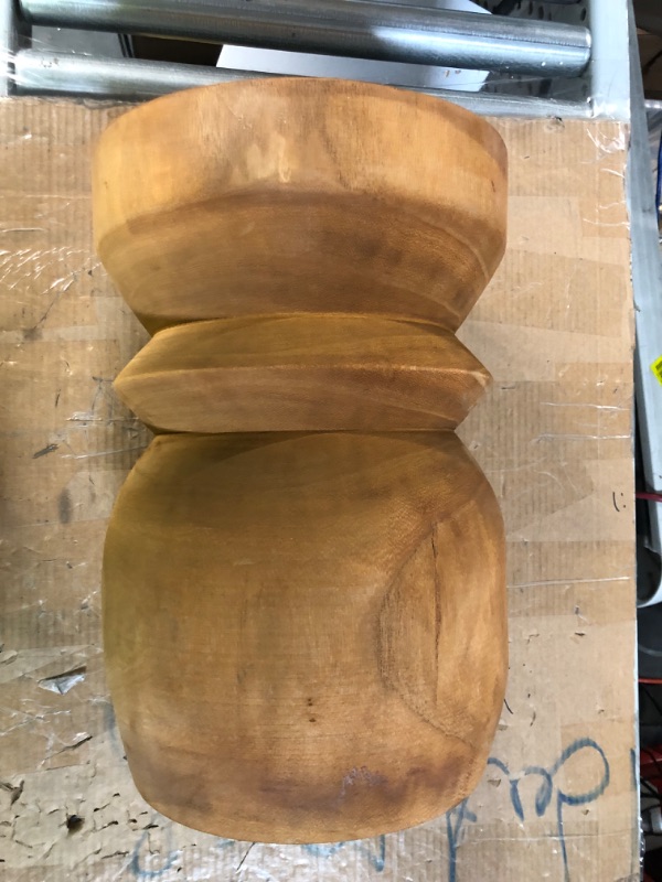 Photo 2 of [Brand New] Uziass Wood Side Table Tree Stump Stool, 15”H Wooden Stump End