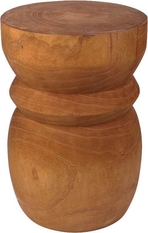 Photo 1 of [Brand New] Uziass Wood Side Table Tree Stump Stool, 15”H Wooden Stump End