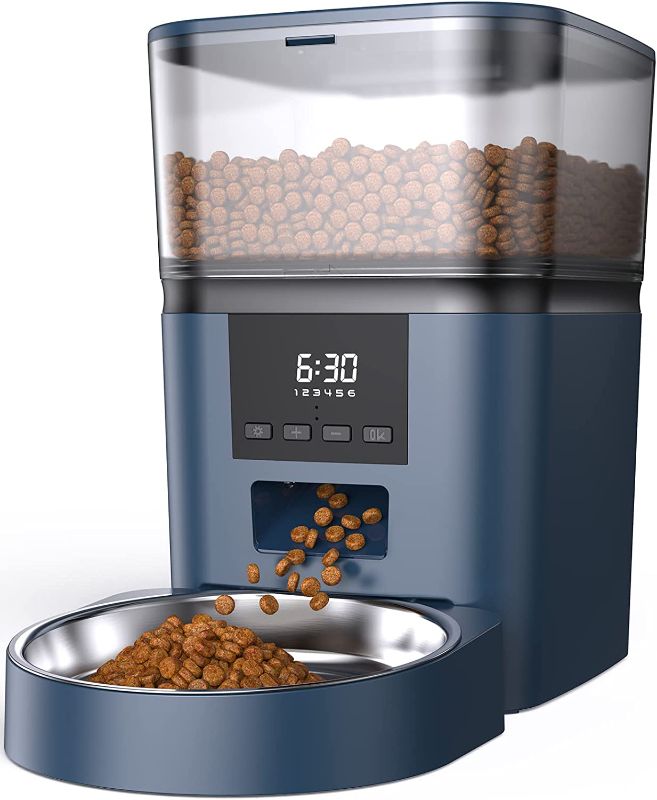 Photo 1 of [See Notes] oneisall Automatic Cat Feeders, 17 Cup Timed Dry Food Dispenser for Cats Dogs