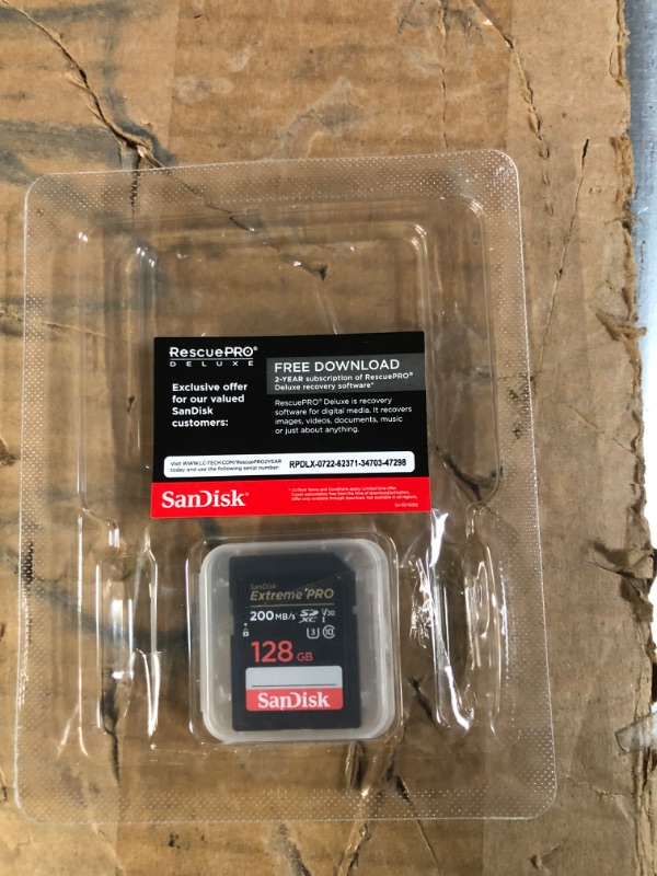 Photo 2 of [See notes] SanDisk 128GB Extreme PRO SDXC UHS-I Memory Card - C10, U3, V30, 4K UHD, SD Card 