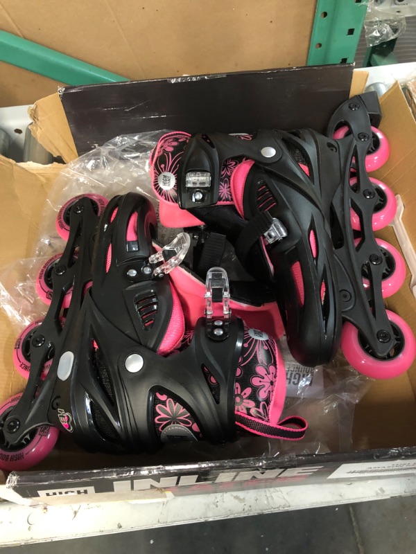 Photo 2 of *IN GREAT CONDITION* High Bounce Adjustable Inline Skate, Pink Large (1.5-4.5) - Big Kid