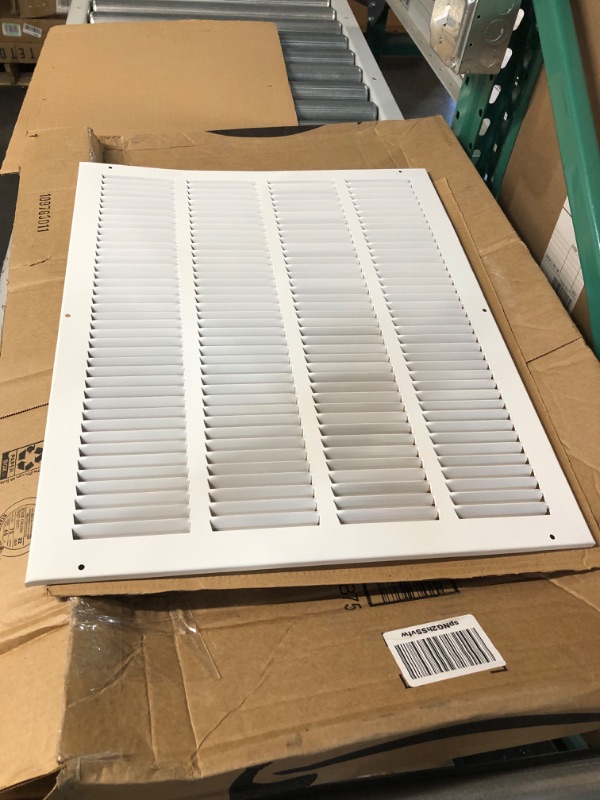 Photo 3 of 22"x18" Steel Return Air Grille, White 