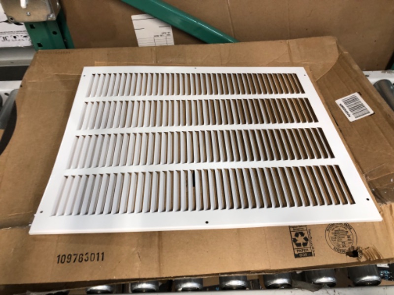 Photo 2 of 22"x18" Steel Return Air Grille, White 