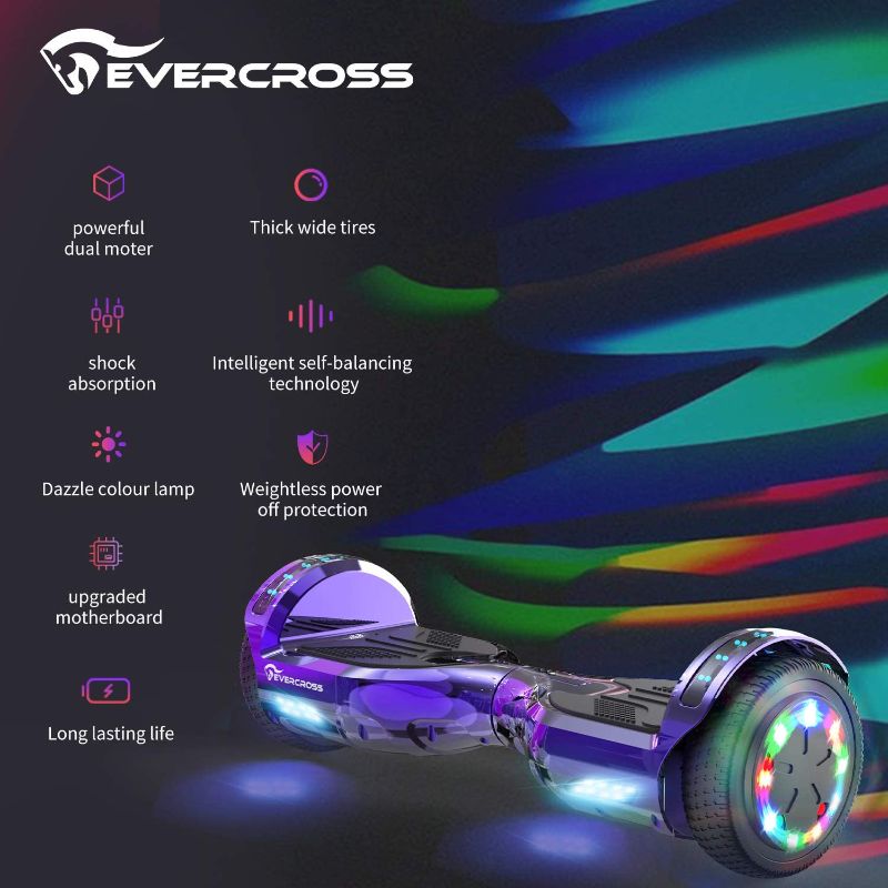 Photo 1 of Evercross Self Balancing Scooter, Purple 