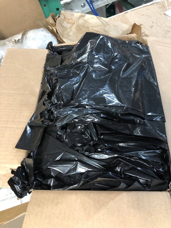 Photo 2 of 65 Gallon Trash Bags for Toter, (Value-Pack 50 Bags w/Ties) 64 Gallon Large Black Heavy Duty Garbage Bags, 50"W x 60"H.