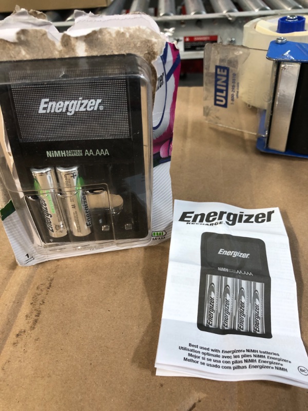 Photo 2 of Energizer Rechargeable AA and AAA Battery Charger with 4 Rechargeable AA Batteries, Recharge Value Battery Charger for Double A Batteries and Triple A Batteries