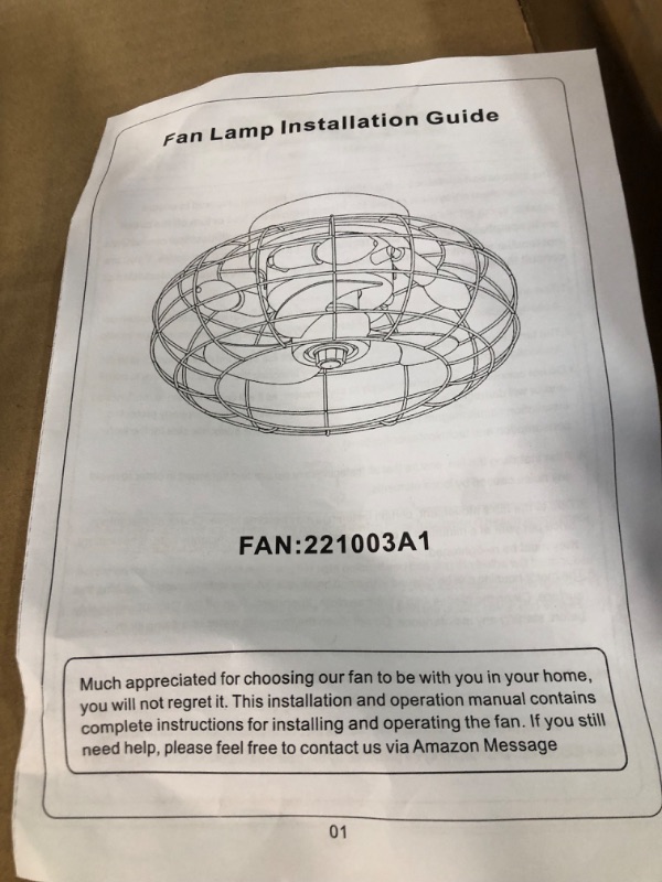 Photo 4 of [USED] Farmhouse Dimmable Ceiling Fans with Lights and Remote Control, 4-Light 15" Rattan Fandelier with LED Bulbs, 