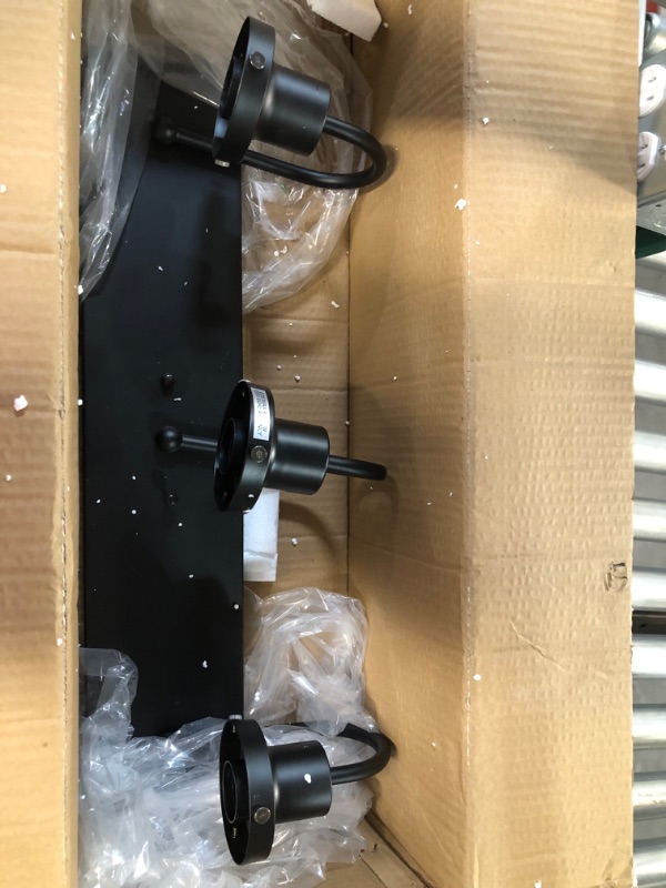 Photo 3 of [DAMAGE] Yaohong Industrial Wall Sconce 3-Lights Modern Vanity/Bathroom Lamp in Black