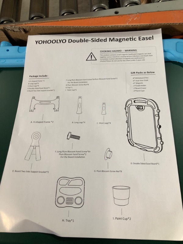 Photo 2 of [DAMAGE] Mojitodon Easel for Kids,Rotatable Double Sided Easel 