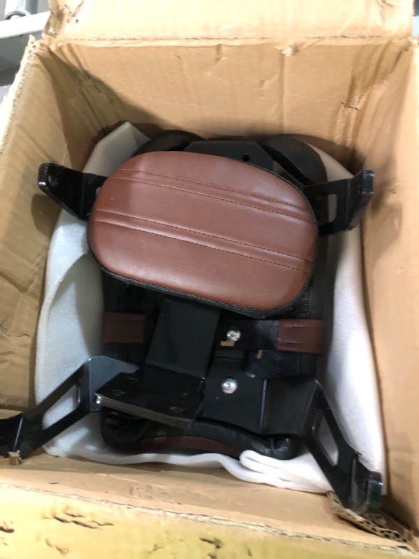 Photo 2 of Yolpoco Detachable Passenger Seat Backrest, motorcycle seat, Compatible with Indian Scout Bobber 2018-2022 Replace OEM Number: 2882853-LNA (dark brown)