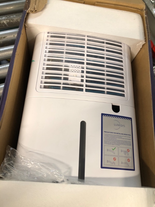 Photo 1 of Lumisys 2000 Sq Ft 30 Pints Dehumidifiers for Large Room, Basements, Home, Bathroom, Bedroom, with Auto or Manual Drainage | 36db Industry Leading Noise Reducing | Air Filter, Three Operation Modes, Rotating Knob 2,000 Sq. Ft