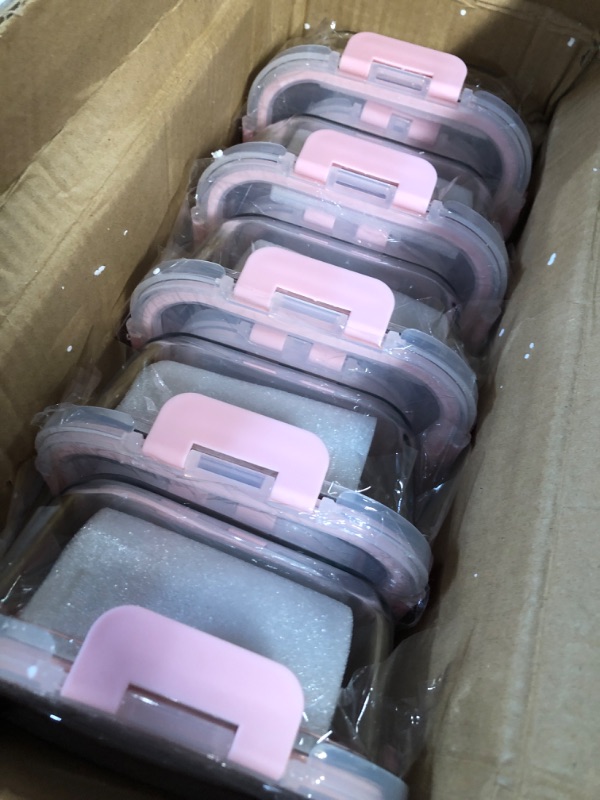 Photo 6 of [10 Pack] Glass Meal Prep Containers, Food Storage Containers with Lids Airtight, Pink