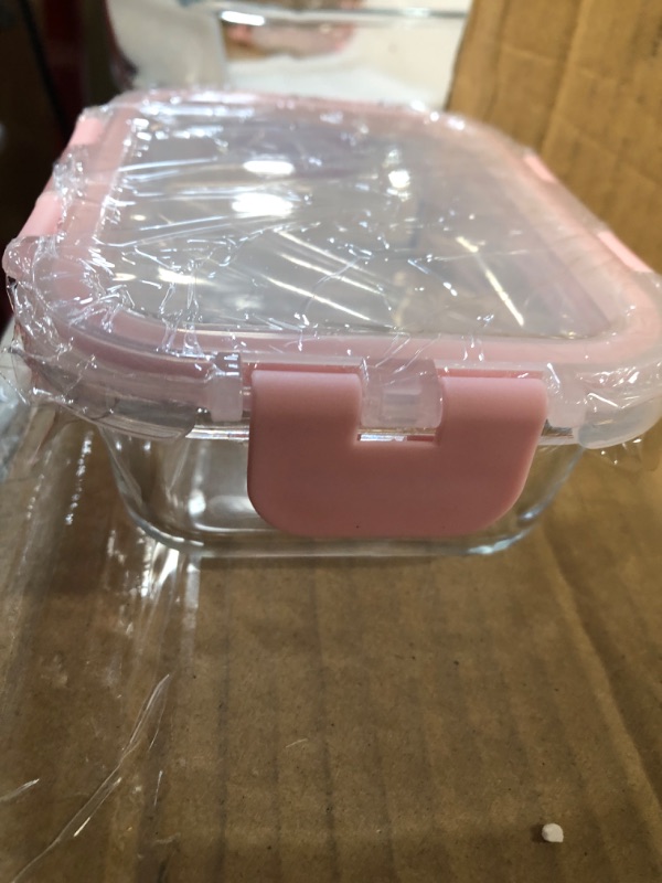 Photo 4 of [10 Pack] Glass Meal Prep Containers, Food Storage Containers with Lids Airtight, Pink