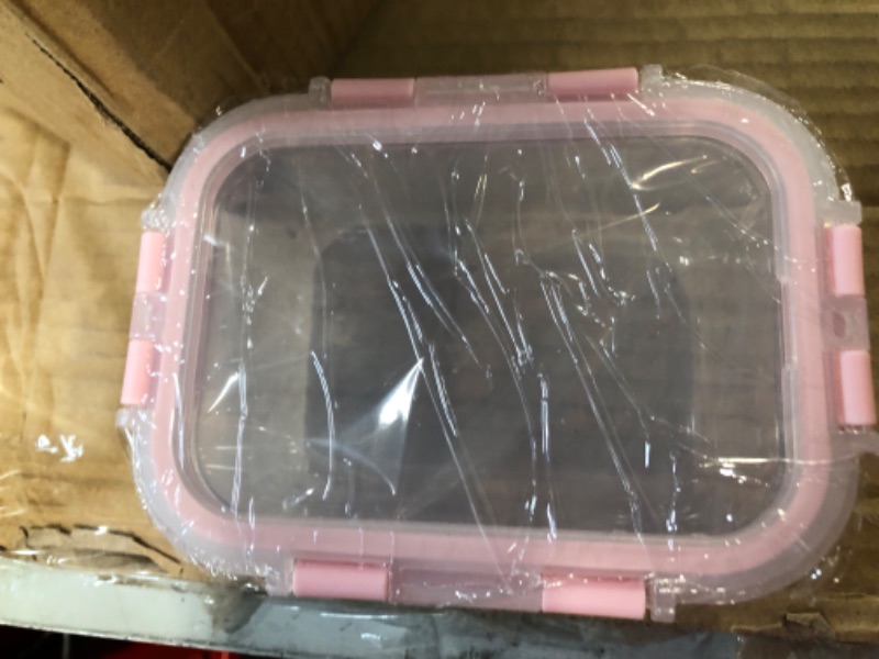 Photo 3 of [10 Pack] Glass Meal Prep Containers, Food Storage Containers with Lids Airtight, Pink