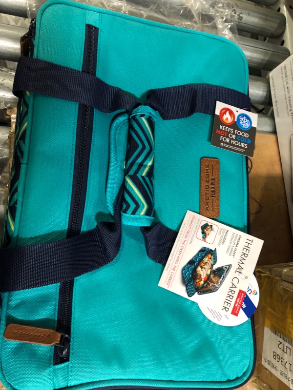 Photo 3 of arctic zone thermal insulated tote hot/cold large food carrier, teal