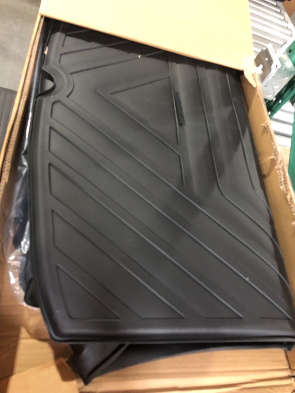 Photo 2 of powoq Fit Tesla Model Y Trunk Mat Floor Mats Cargo Mat Cargo Liner Floor Liner Trunk Liner for 2020 2021 2022 Tesla Model Y Accessories 