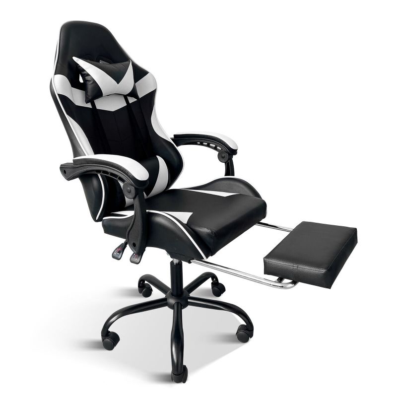 Photo 1 of YSSOA Height Adjust Swivel Recliner Racing Office Computer Game Chair W Footrest