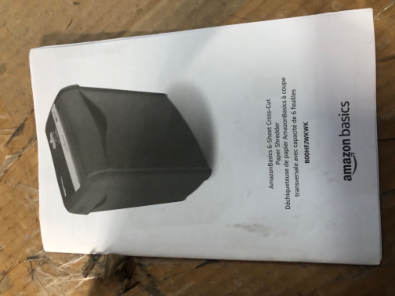 Photo 6 of Amazon Basics 6-Sheet Cross-Cut Paper Shredder 