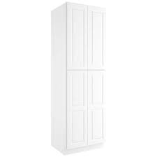 Photo 1 of ***READ NOTES***30-in W X 24-in D X 96-in H in Raised PanelWhite Plywood Ready to Assemble Floor Wall Pantry Kitchen Cabinet