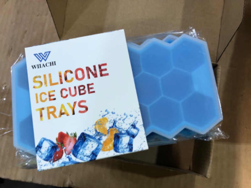 Photo 1 of 2 Pack Silicone Hexagonal Ice Cube Trays