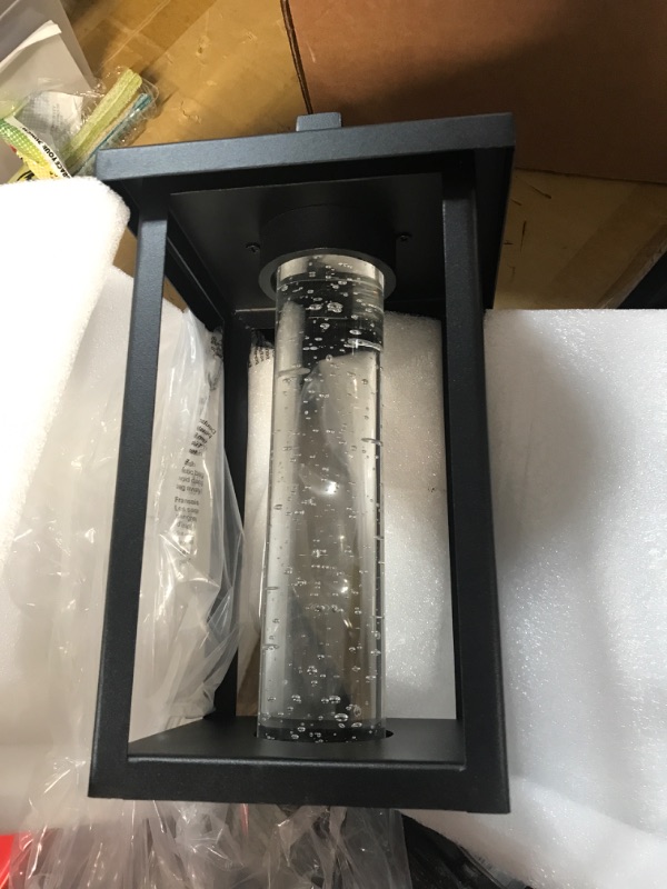 Photo 1 of LED Dusk to Dawn Outdoor Lighting, Modern Porch Lights with Crystal Bubble Glass 2PK