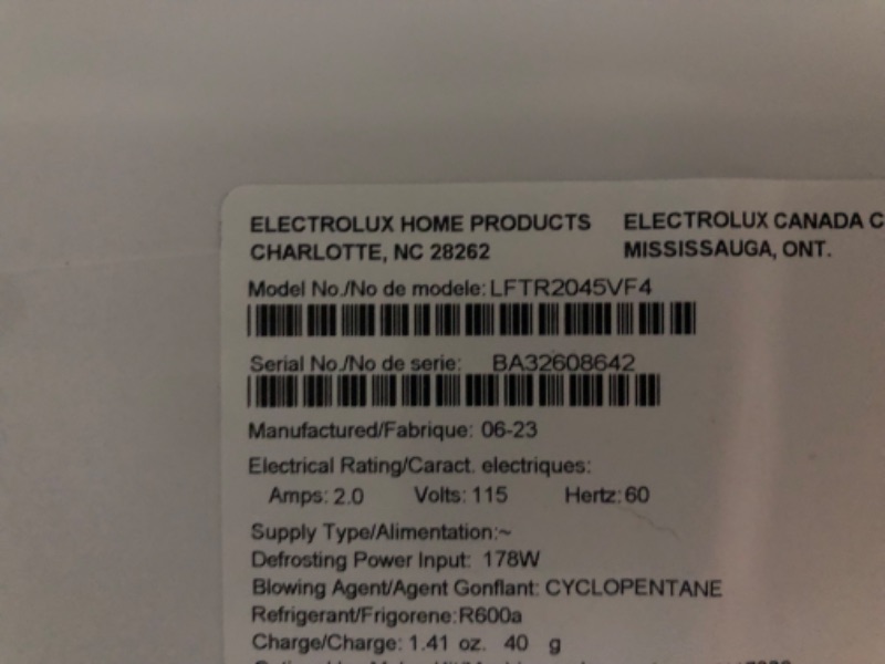 Photo 1 of **TESTED** SEE PICTURESFrigidaire Garage-Ready 20-cu ft Top-Freezer Refrigerator (Fingerprint Resistant Stainless Steel)
