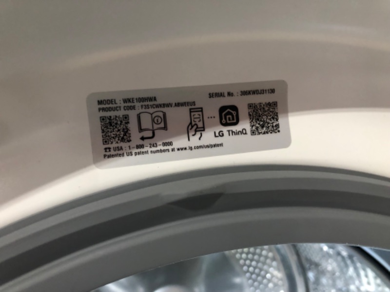 Photo 10 of **READ NOTES**  LG WashTower Stacked SMART Laundry Center 4.5 Cu.Ft. Front Load Washer & 7.4 Cu.Ft. Electric Dryer in White TESTED LIKE NEW