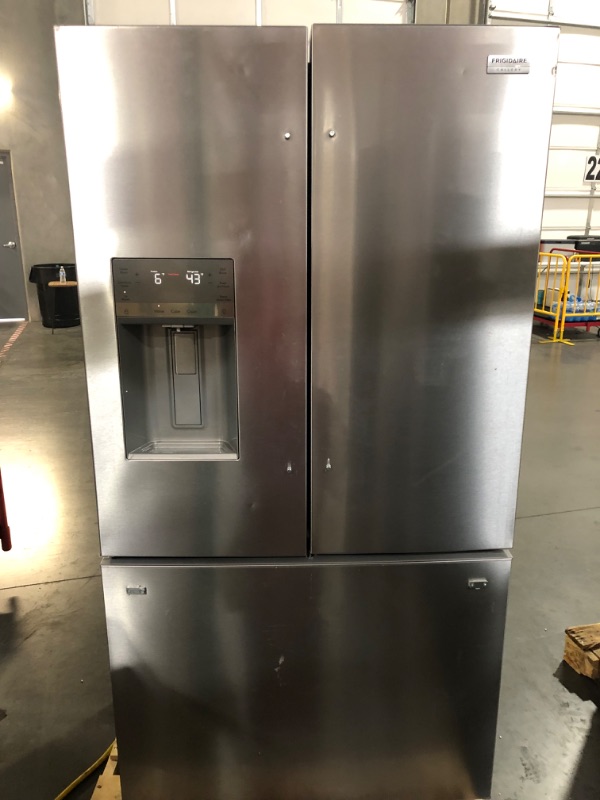 Photo 1 of **READ NOTES** DENTS Frigidaire Gallery 22.6 Cu. Ft. Counter-Depth French Door Refrigerator