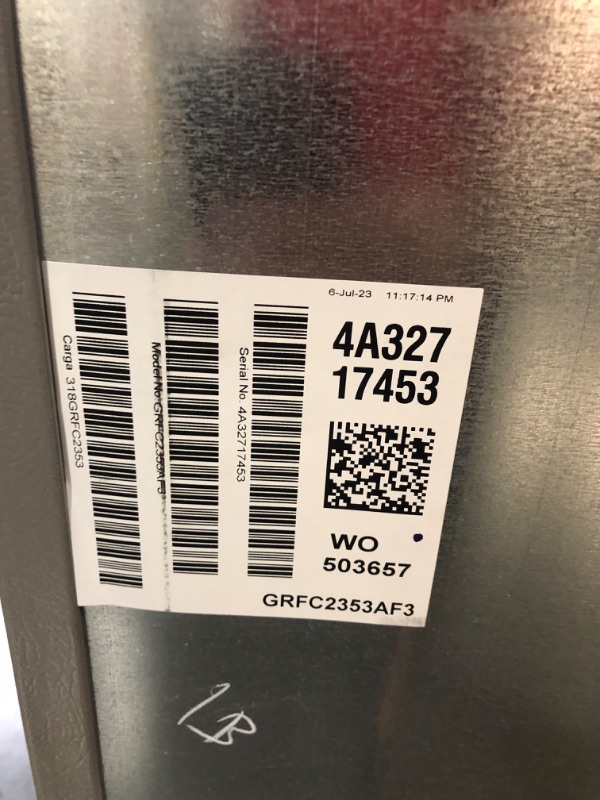 Photo 1 of **READ NOTES** DENTS Frigidaire Gallery 22.6 Cu. Ft. Counter-Depth French Door Refrigerator