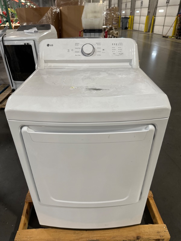 Photo 1 of ***MISSING POWER CORD - UNTESTED***
LG 7.3 cu. ft. Ultra Large Capacity Rear Control Electric Energy Star Dryer with Sensor Dry Technology