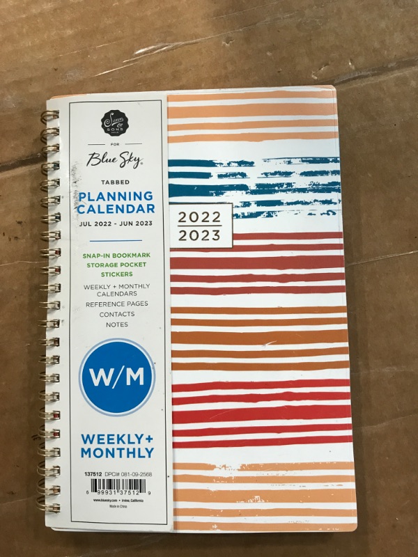 Photo 5 of [SEE NOTES} Blue Sky 2022-2023 Academic Year Weekly & Monthly Planner, 8.5" x 11"