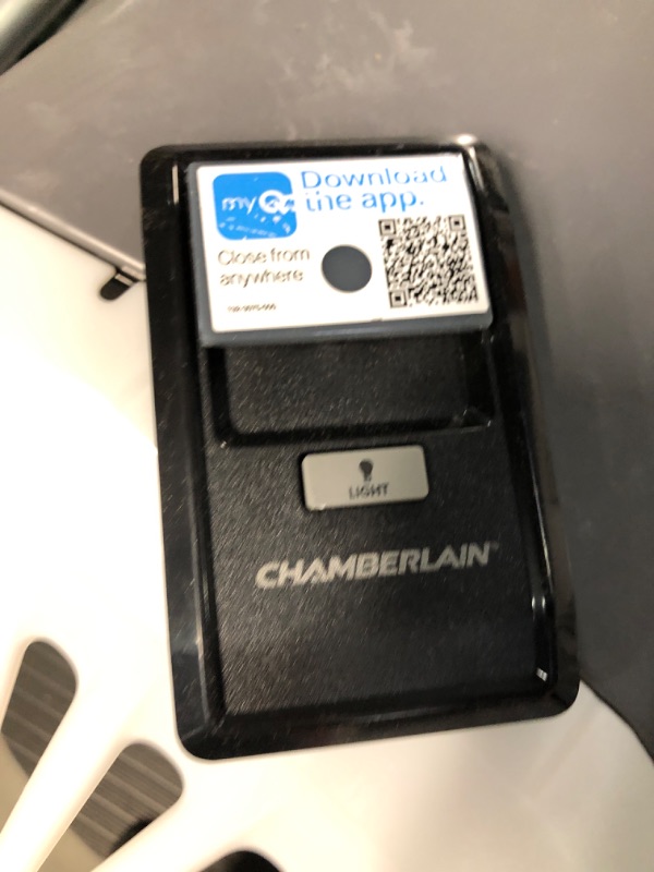 Photo 1 of **UNABLE TO TEST** Chamberlain B2405 Smart myQ Smartphone Controlled-Ultra Quiet, Strong Belt Drive Garage Door Opener , White