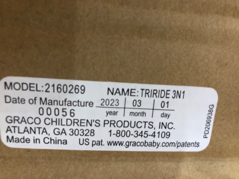 Photo 4 of GRACO TriRide 3 in 1, 3 Modes of Use from Rear Facing to Highback Booster Car Seat, Redmond