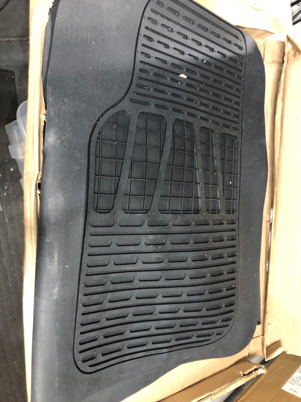 Photo 1 of BDK MotorTrend Universal Fit Heavy Duty Floor Liner - PVC Rubber (Black)