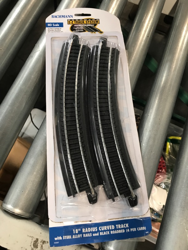 Photo 1 of Bachmann Trains - Snap-Fit E-Z TRACK 9” STRAIGHT TRACK (4/card) 