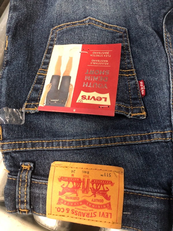 Photo 3 of Levi's Boys' 511 Slim Fit Performance Denim Shorts 8 Highlands *2PACK*