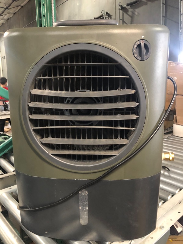 Photo 2 of * powers on * 
Hessaire MC18V Portable Evaporative Cooler, Green, 1300 CFM, Cools 500 Square Feet